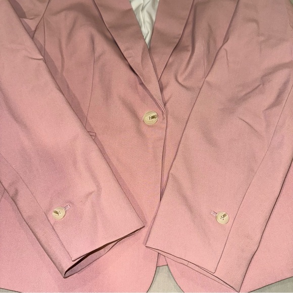 Women’s H&M Medium Pink Single Button Blazer Suit Jacket Business Professional - Picture 4 of 8